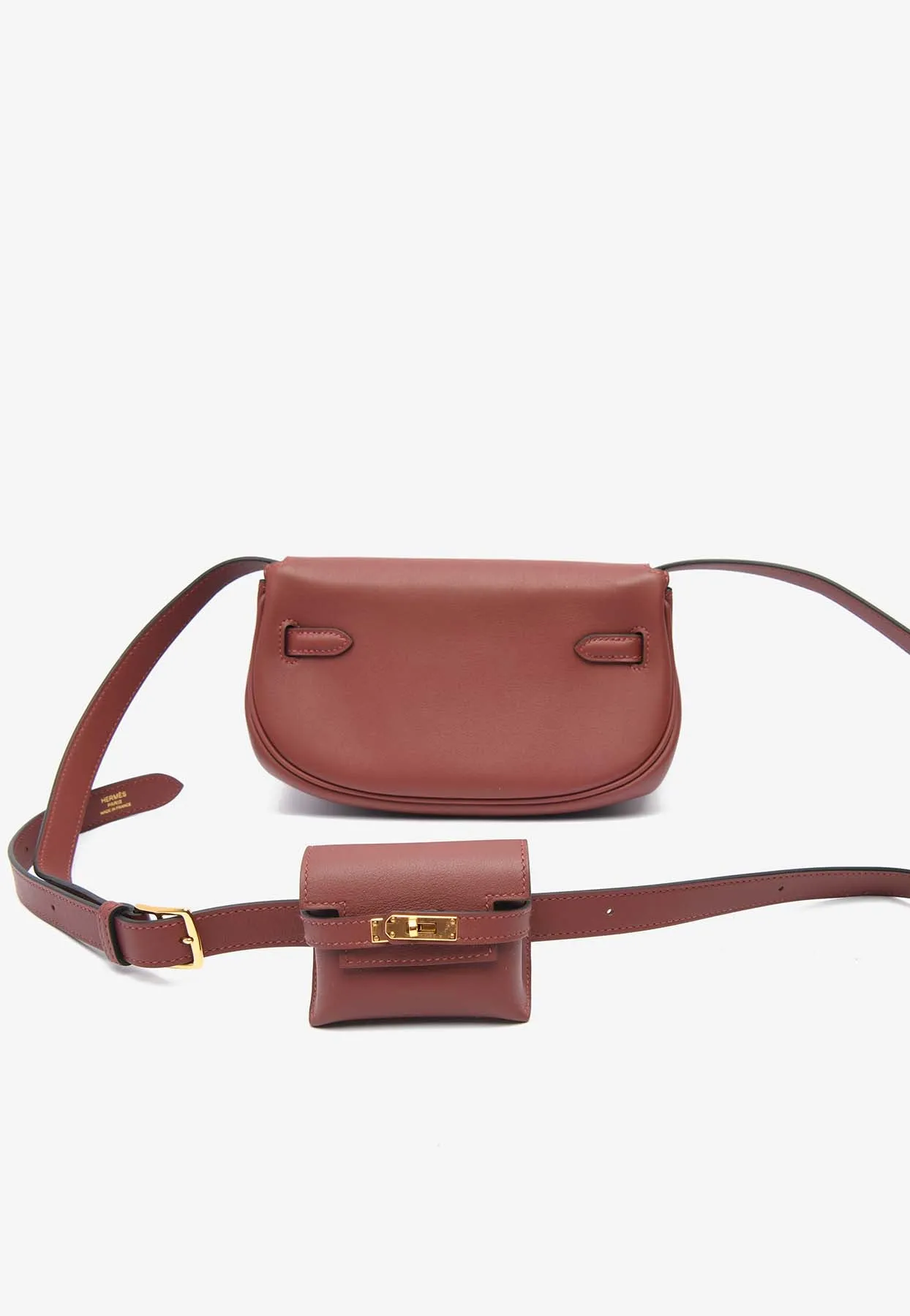 Kelly Moove in Rouge H Swift Leather with Gold Hardware