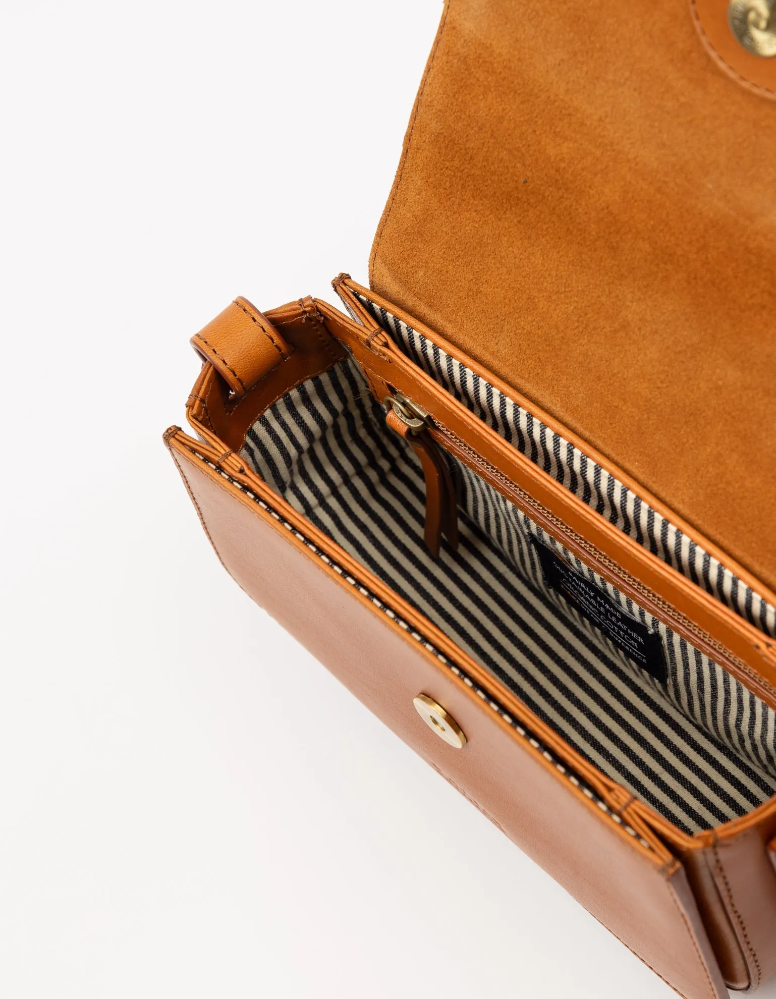 Kendalini Classic Leather Bag Cognac