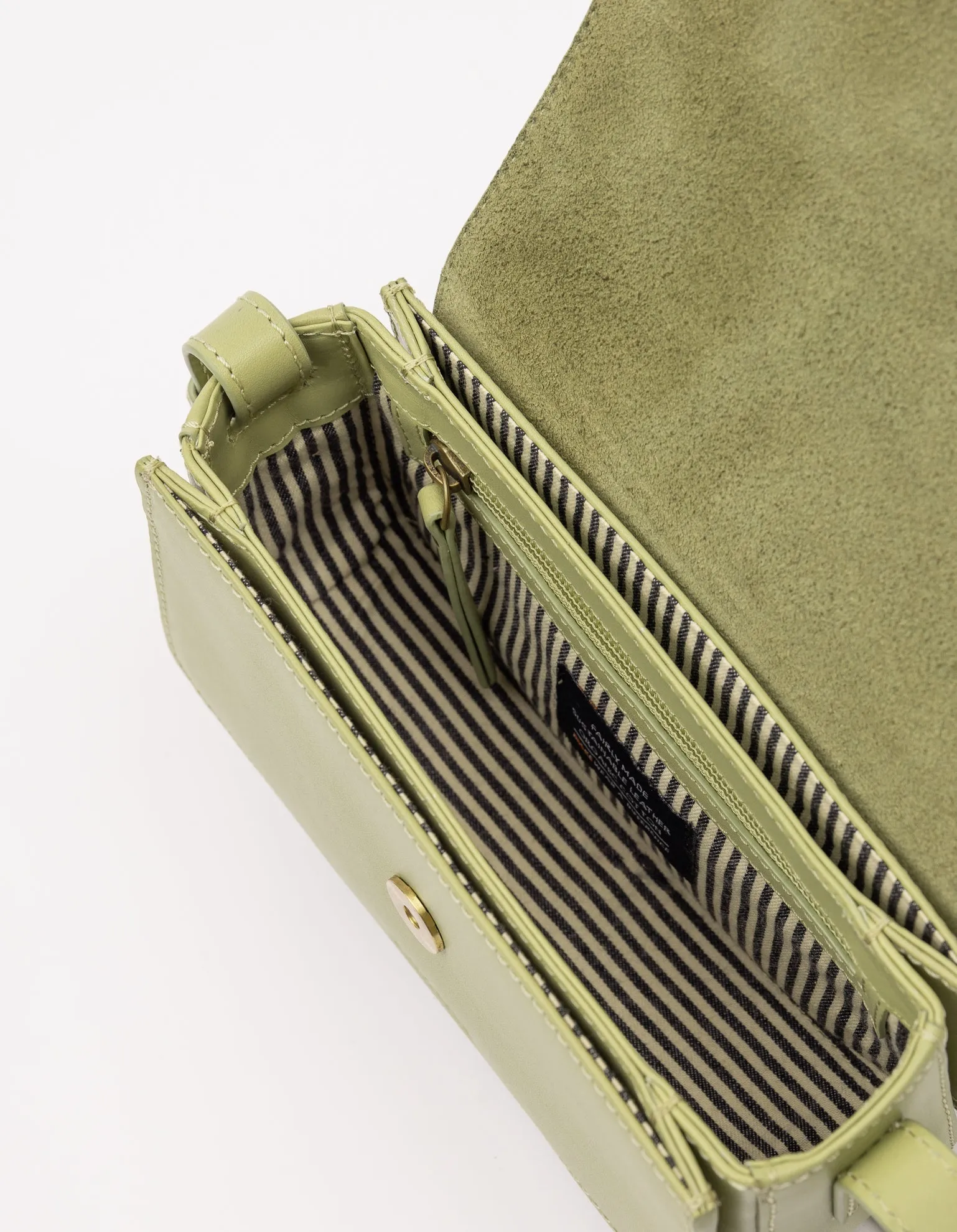 Kendalini Classic Leather Bag Tea Green