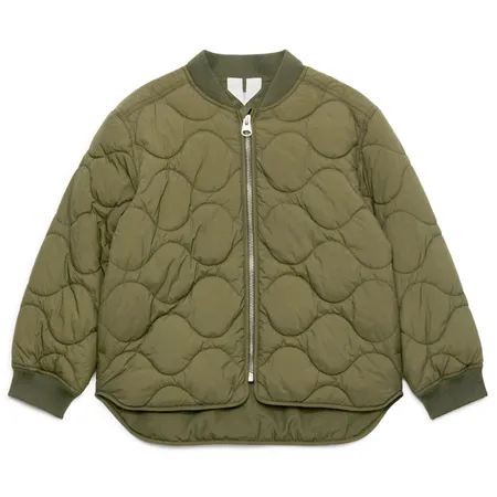 Khaki Green Quilted Jacket
