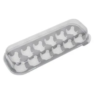 Kitchen Details 12 Egg Holder with Lid | Dimensions: 13"x 4.72"x 2.56" | Holds 12 Large Eggs | Stackable | Click Tight Clear Lid | | Kitchen Organization | White