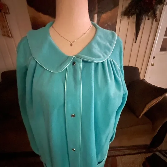 Komar • Vintage • Turquoise • Pearl Snap Buttons • X-Large • Robe • New W/Tags