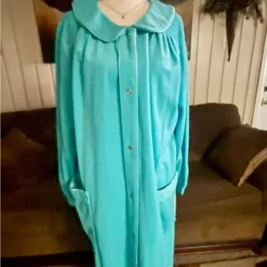 Komar • Vintage • Turquoise • Pearl Snap Buttons • X-Large • Robe • New W/Tags