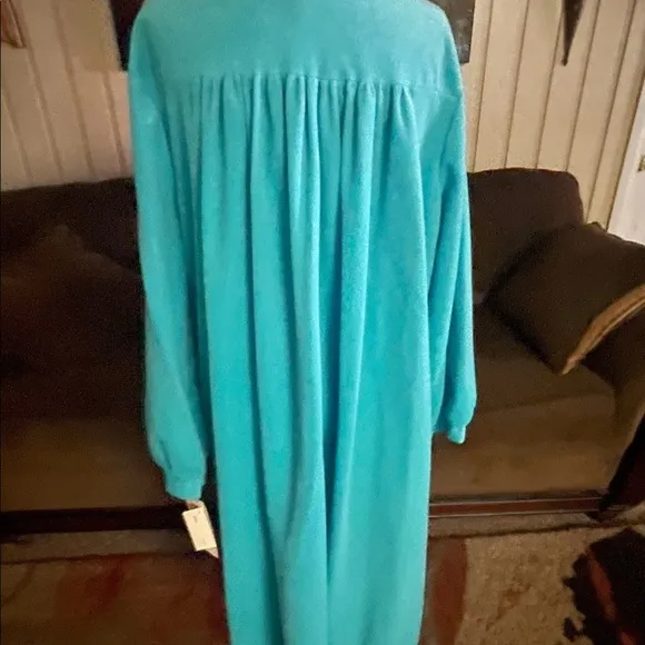 Komar • Vintage • Turquoise • Pearl Snap Buttons • X-Large • Robe • New W/Tags