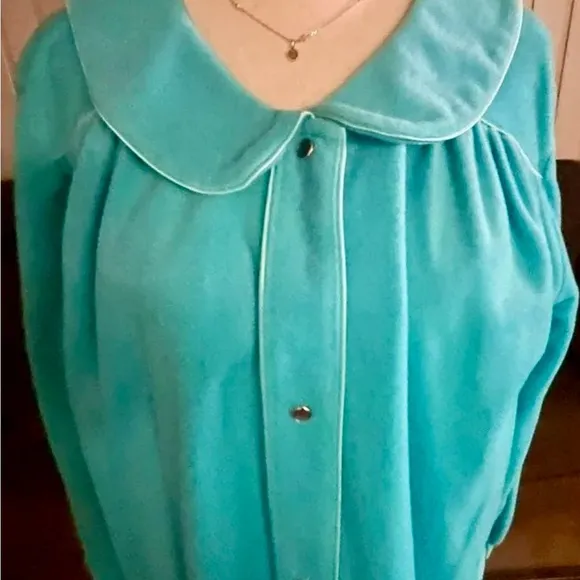 Komar • Vintage • Turquoise • Pearl Snap Buttons • X-Large • Robe • New W/Tags