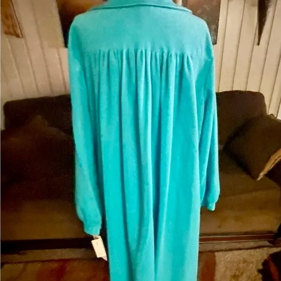 Komar • Vintage • Turquoise • Pearl Snap Buttons • X-Large • Robe • New W/Tags
