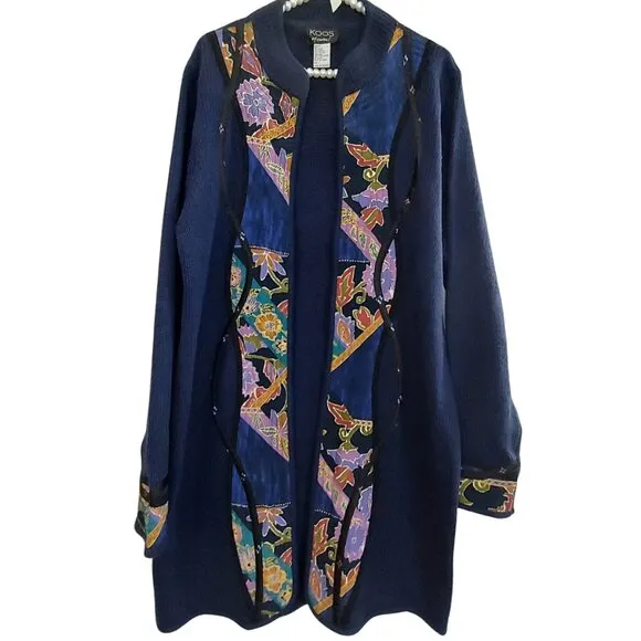 Koos Of Course Vintage Boho Sweater Cardigan Coat Size L