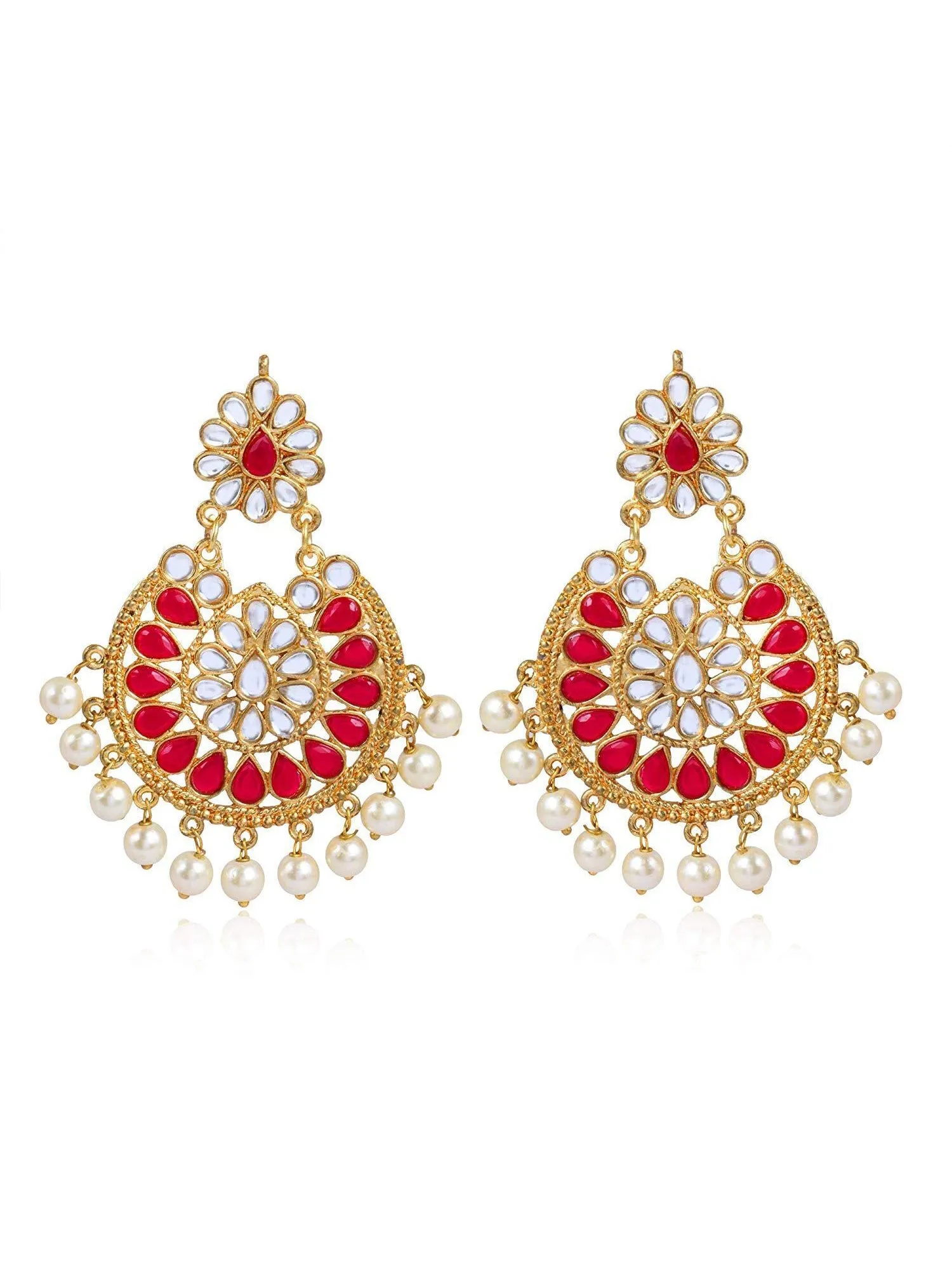 Kundan Broad Choker Necklace Set for Woman