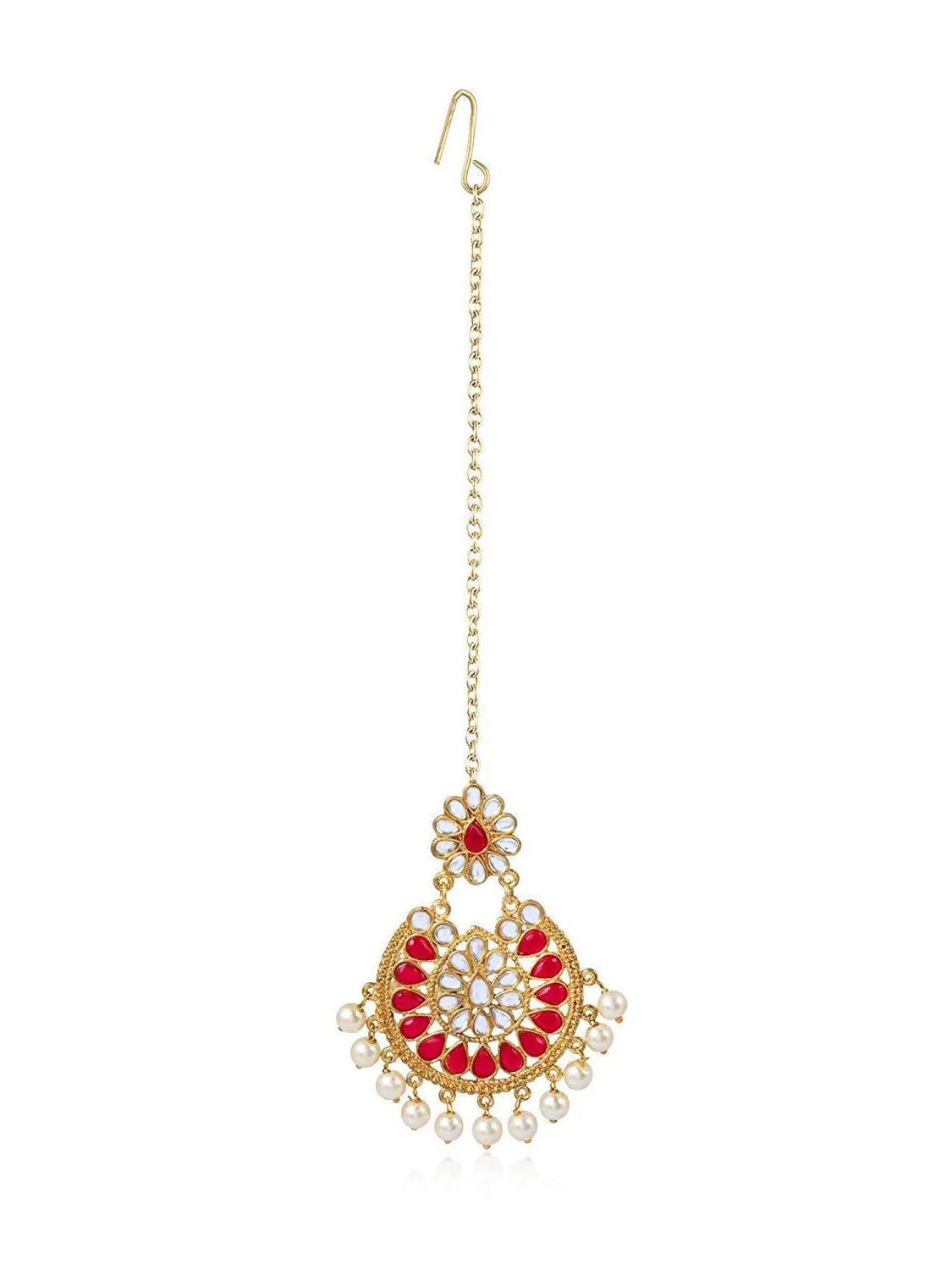 Kundan Broad Choker Necklace Set for Woman