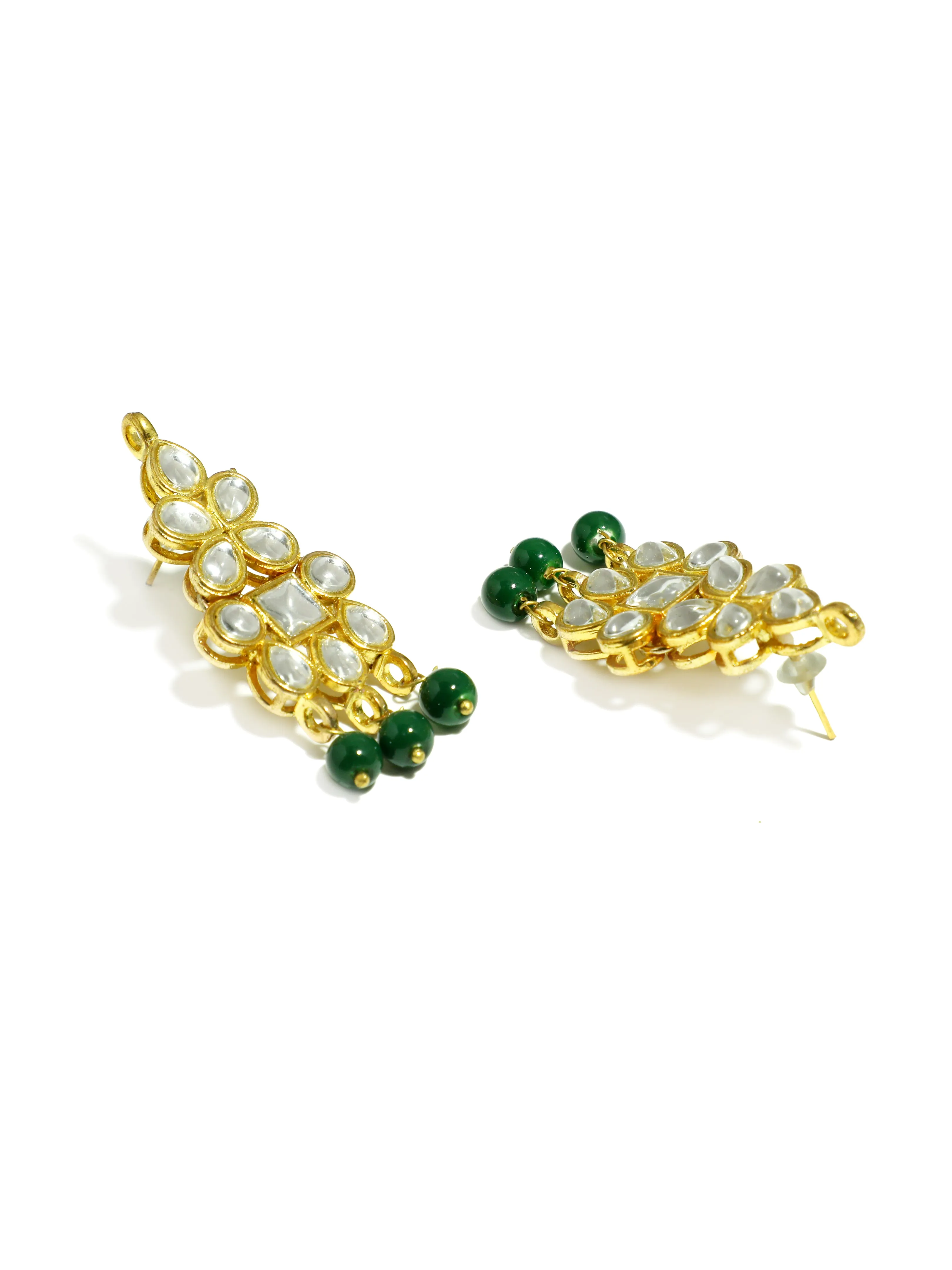 Kundan Dark Green Necklace Set