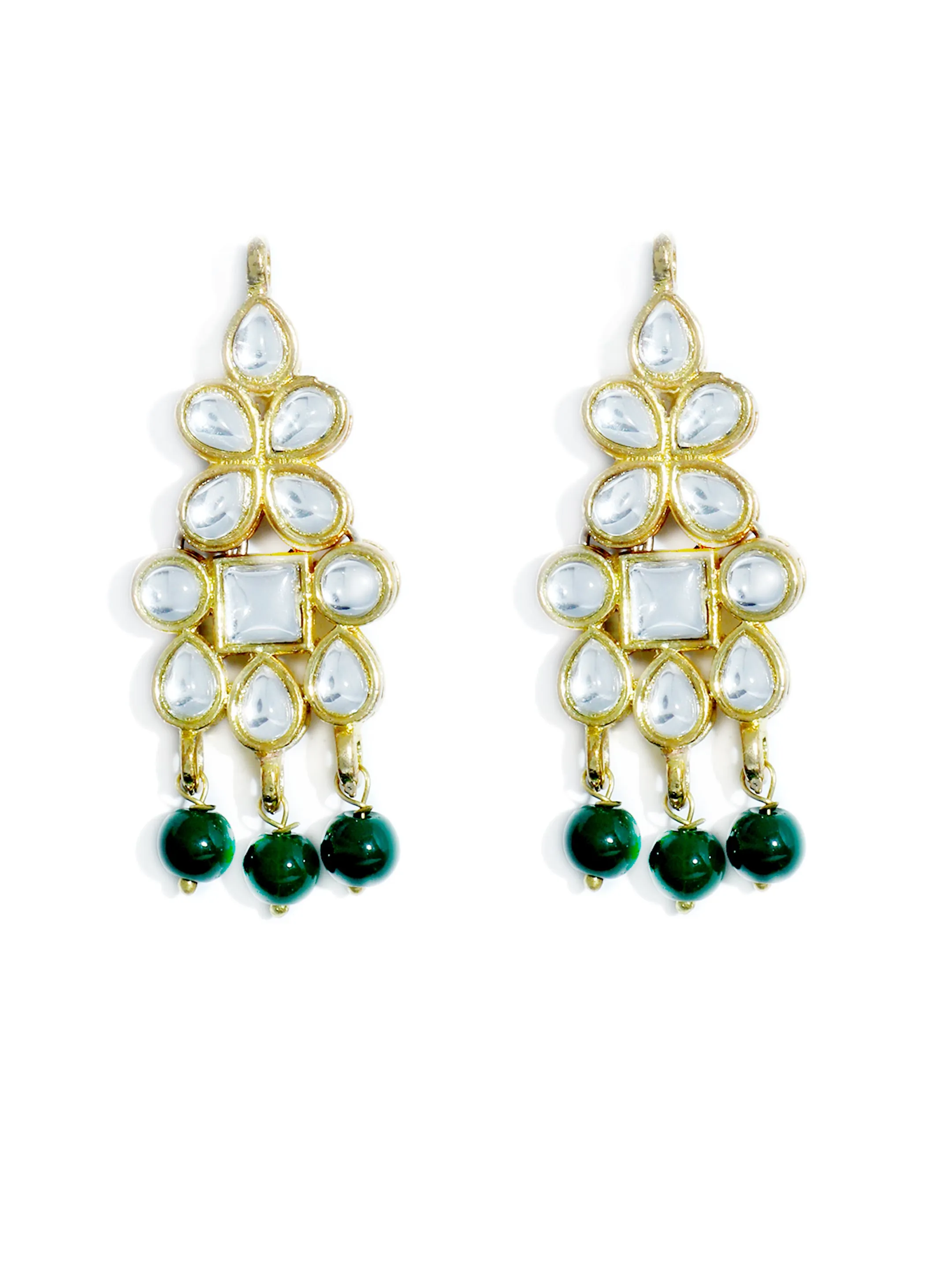 Kundan Dark Green Necklace Set