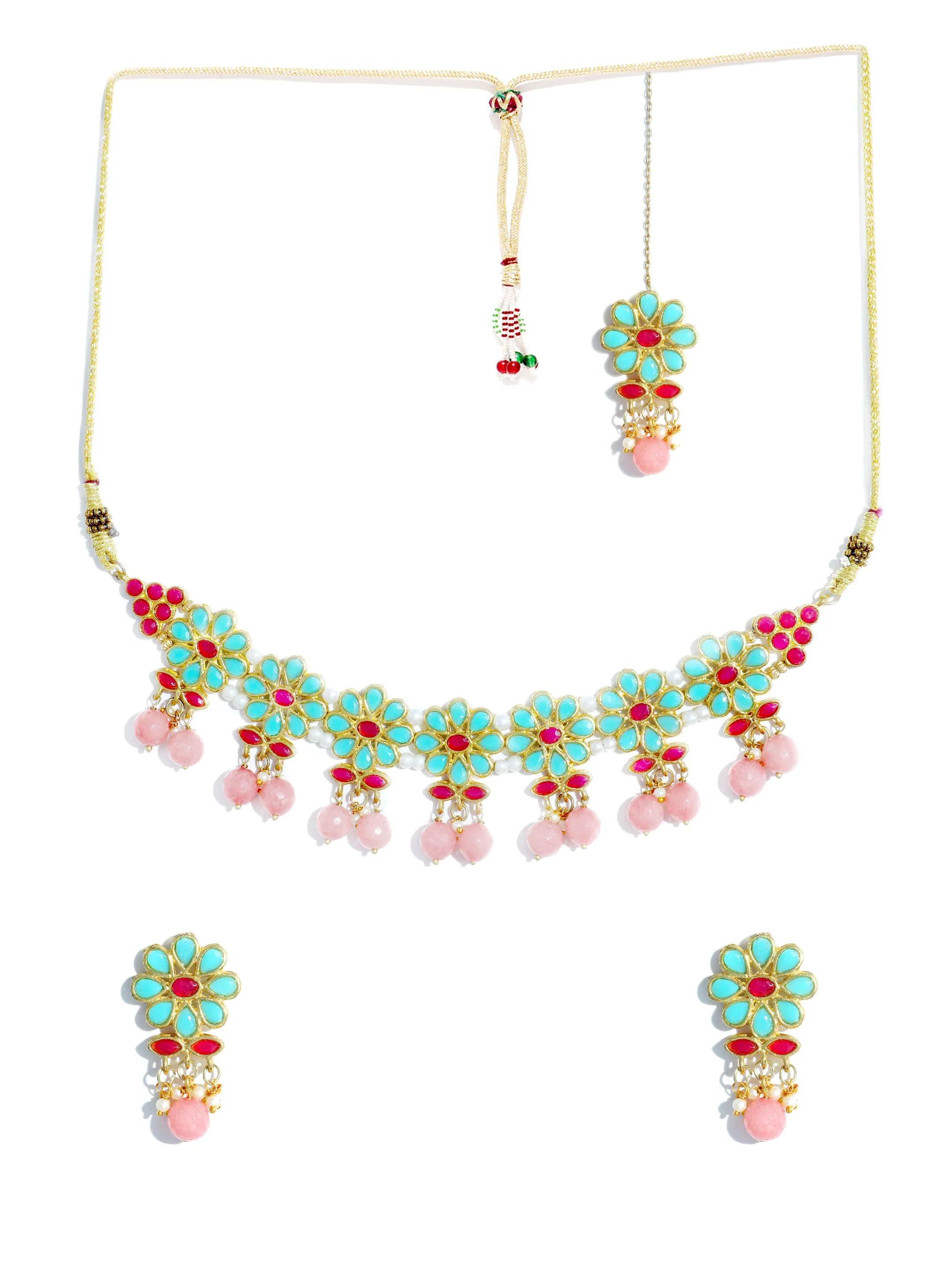 Kundan Multi Choker Necklace Set