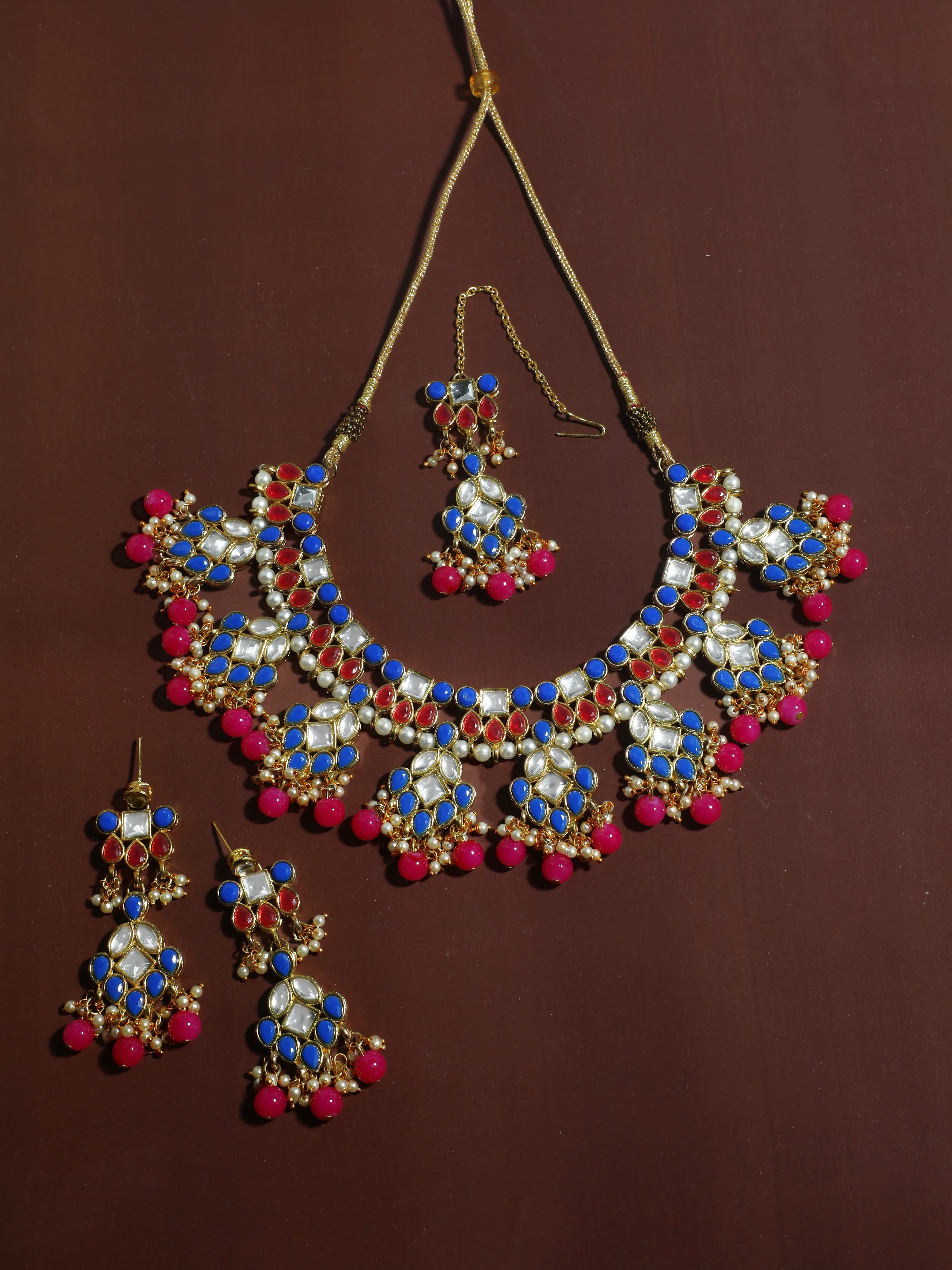 Kundan Multi Colour Necklace Set