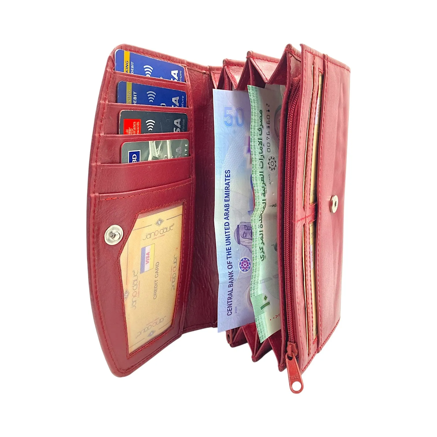 Ladies Clutch, Full Grain Leather wallet For Women  # JD1859[1409]
