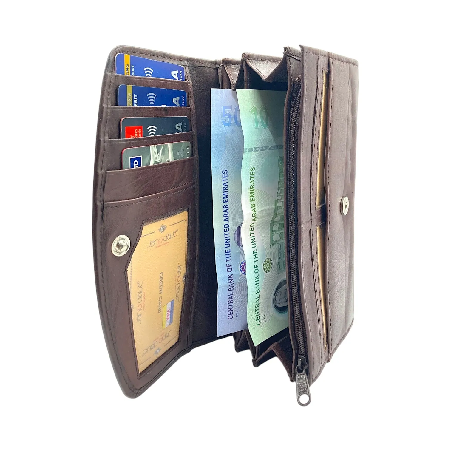 Ladies Clutch, Full Grain Leather wallet For Women  # JD1859[1409]