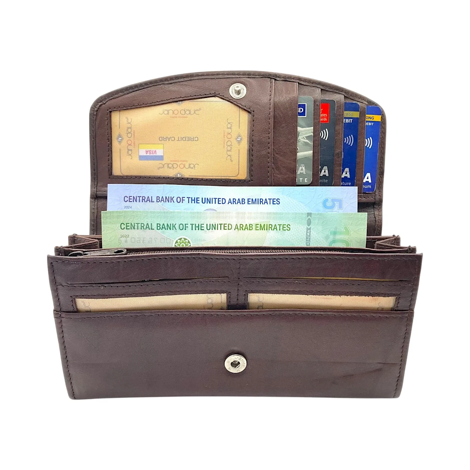 Ladies Clutch, Full Grain Leather wallet For Women  # JD1859[1409]