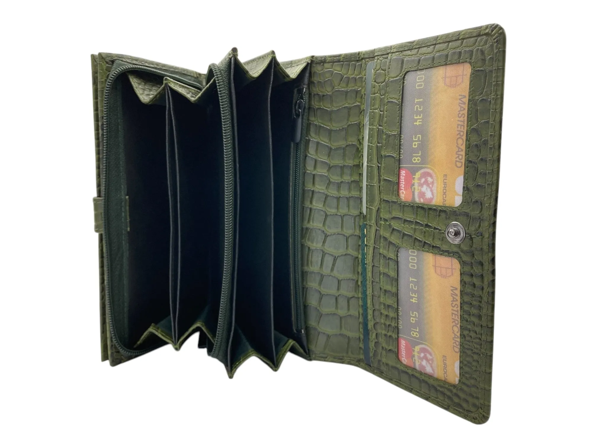 Ladies Clutch, Full Grain  multipurpose Leather wallet  # 1252B