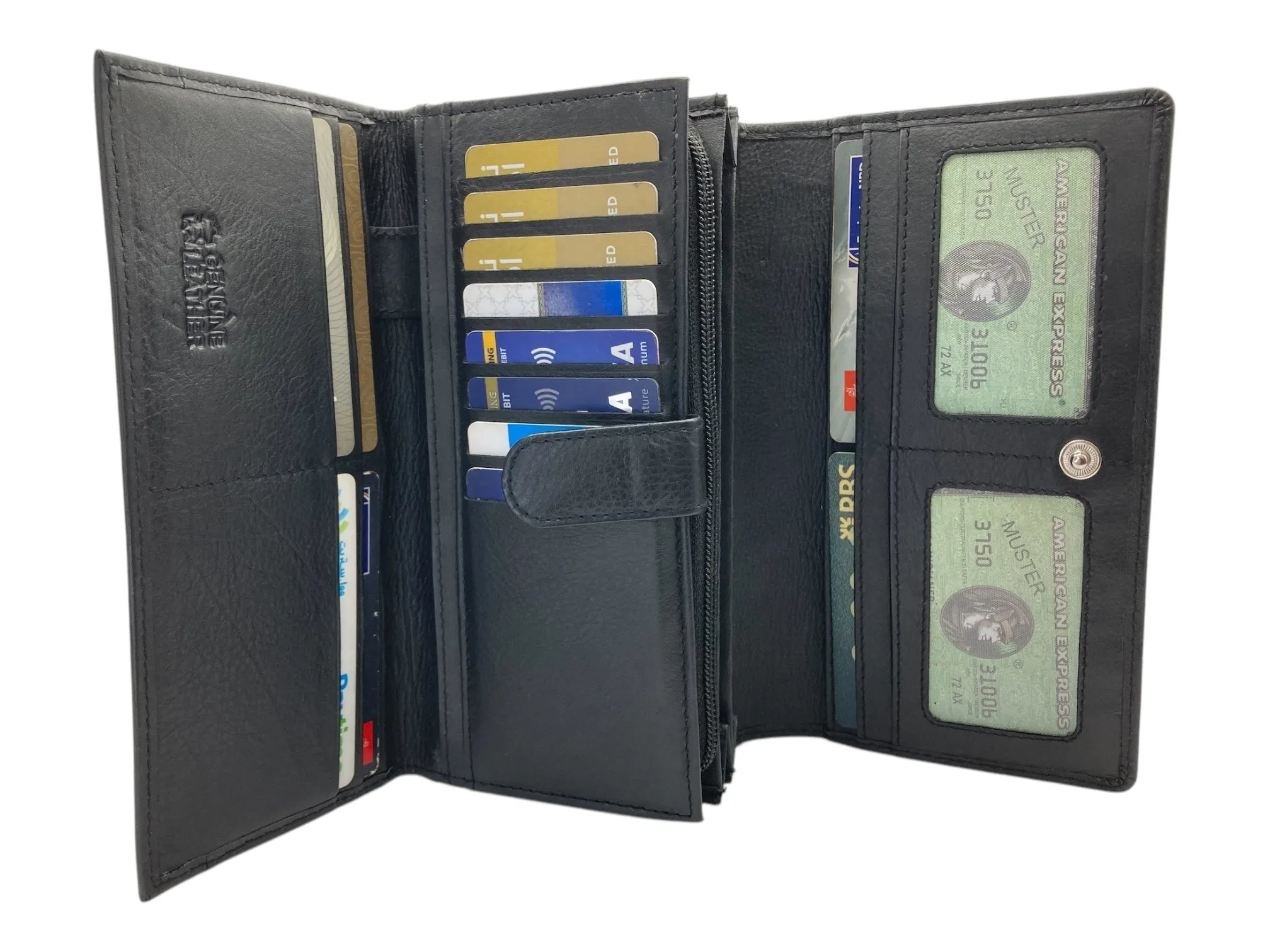 Ladies Clutch, Full Grain  multipurpose Leather wallet  # 1252B