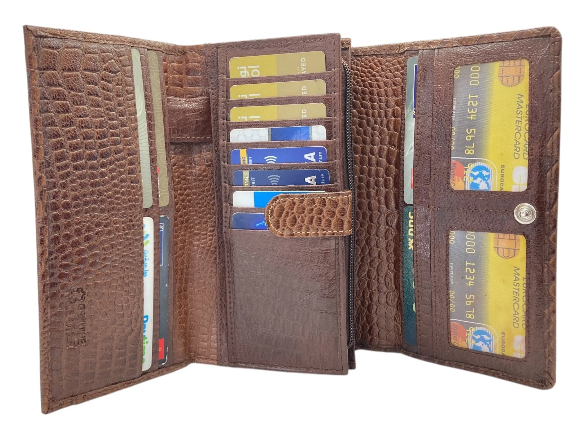 Ladies Clutch, Full Grain  multipurpose Leather wallet  # 1252B