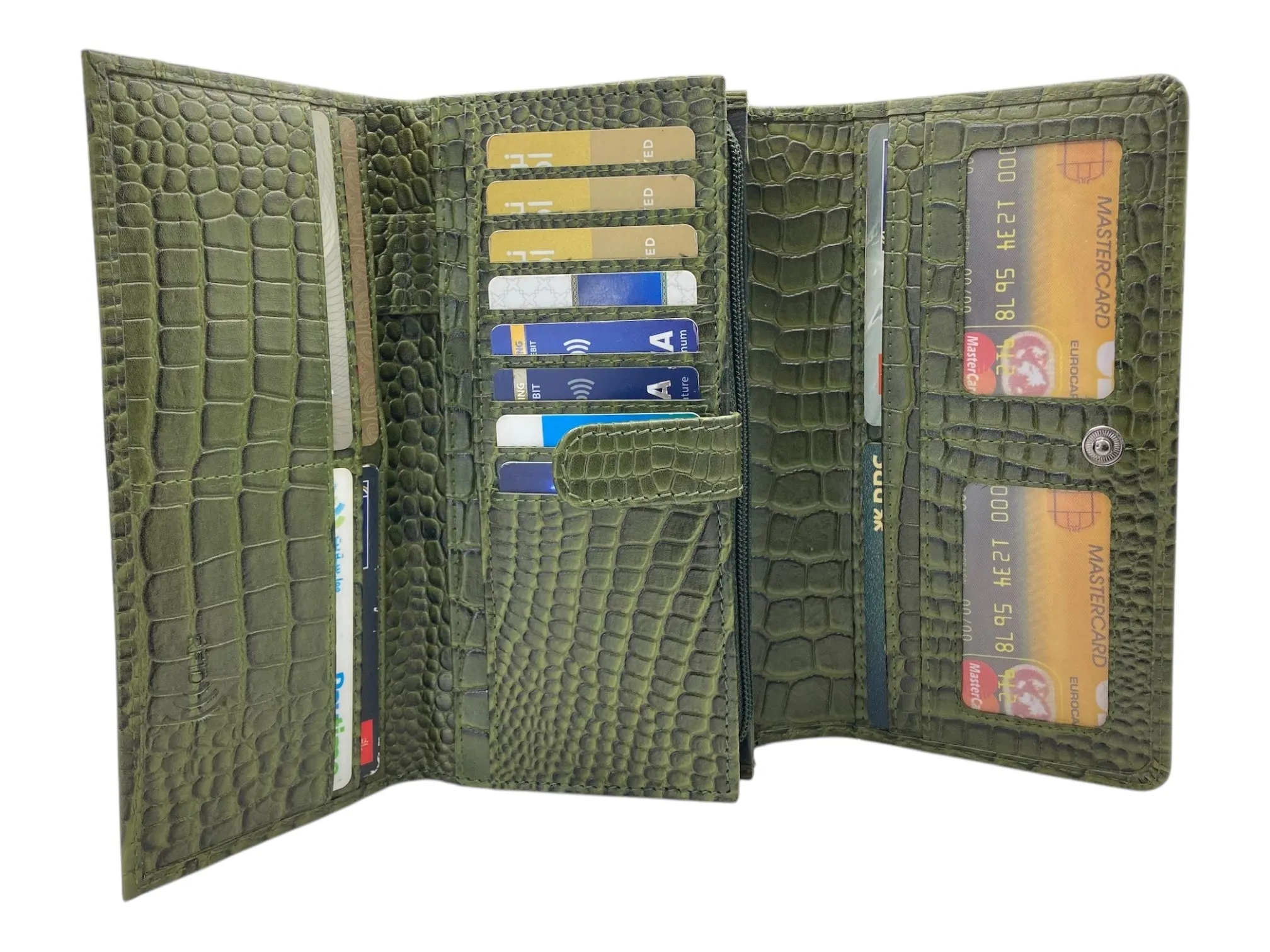 Ladies Clutch, Full Grain  multipurpose Leather wallet  # 1252B