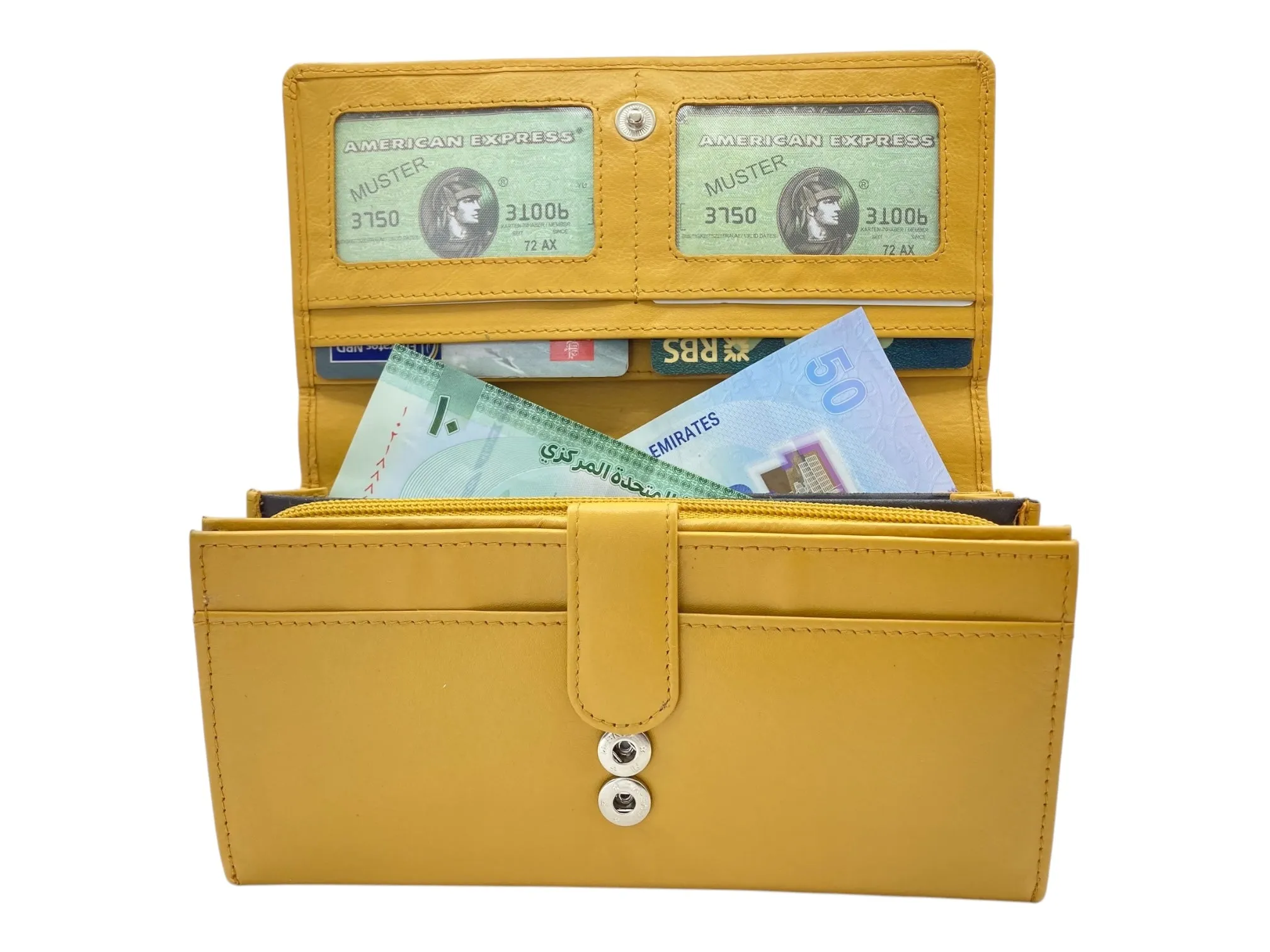 Ladies Clutch, Full Grain  multipurpose Leather wallet  # 1252B