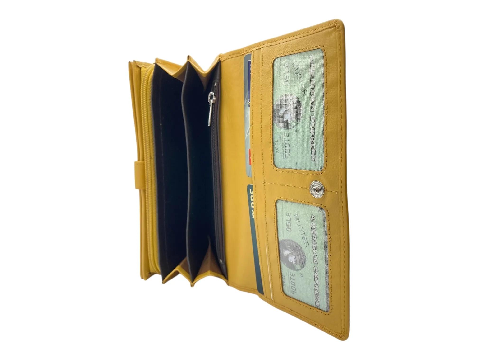 Ladies Clutch, Full Grain  multipurpose Leather wallet  # 1252B