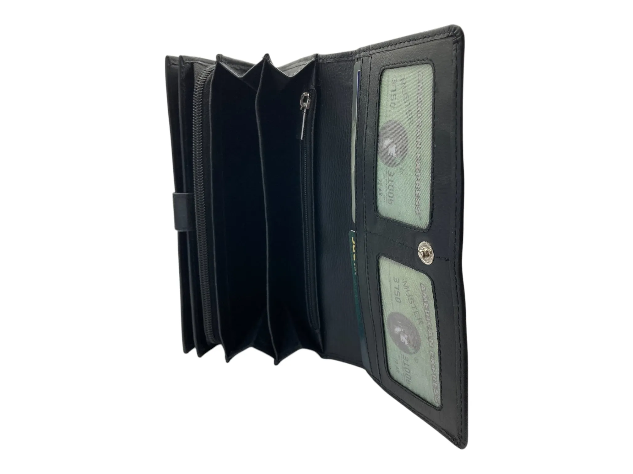 Ladies Clutch, Full Grain  multipurpose Leather wallet  # 1252B