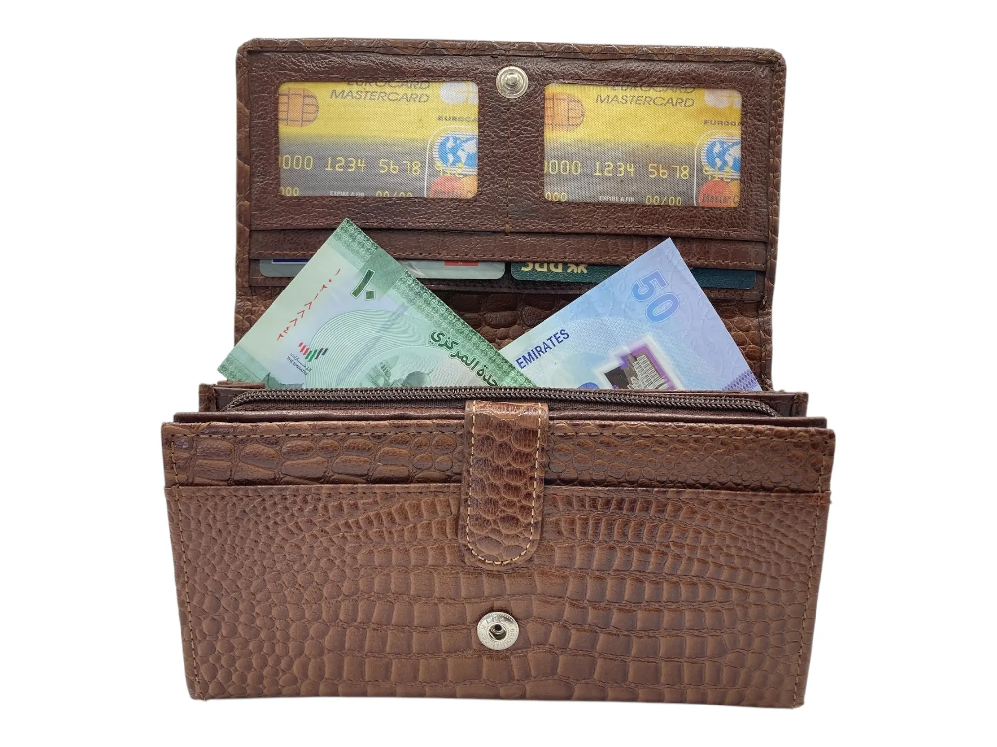 Ladies Clutch, Full Grain  multipurpose Leather wallet  # 1252B