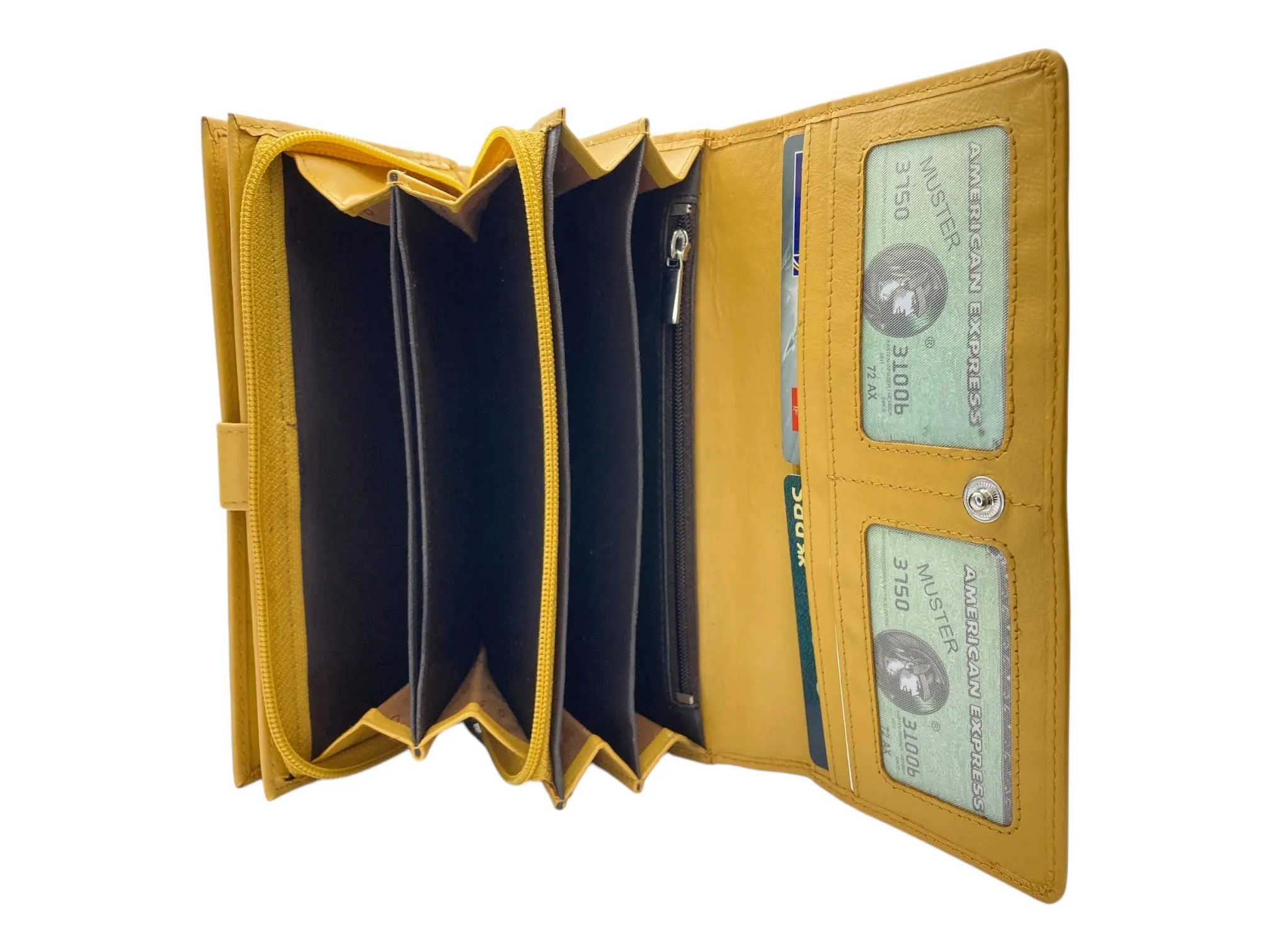 Ladies Clutch, Full Grain  multipurpose Leather wallet  # 1252B