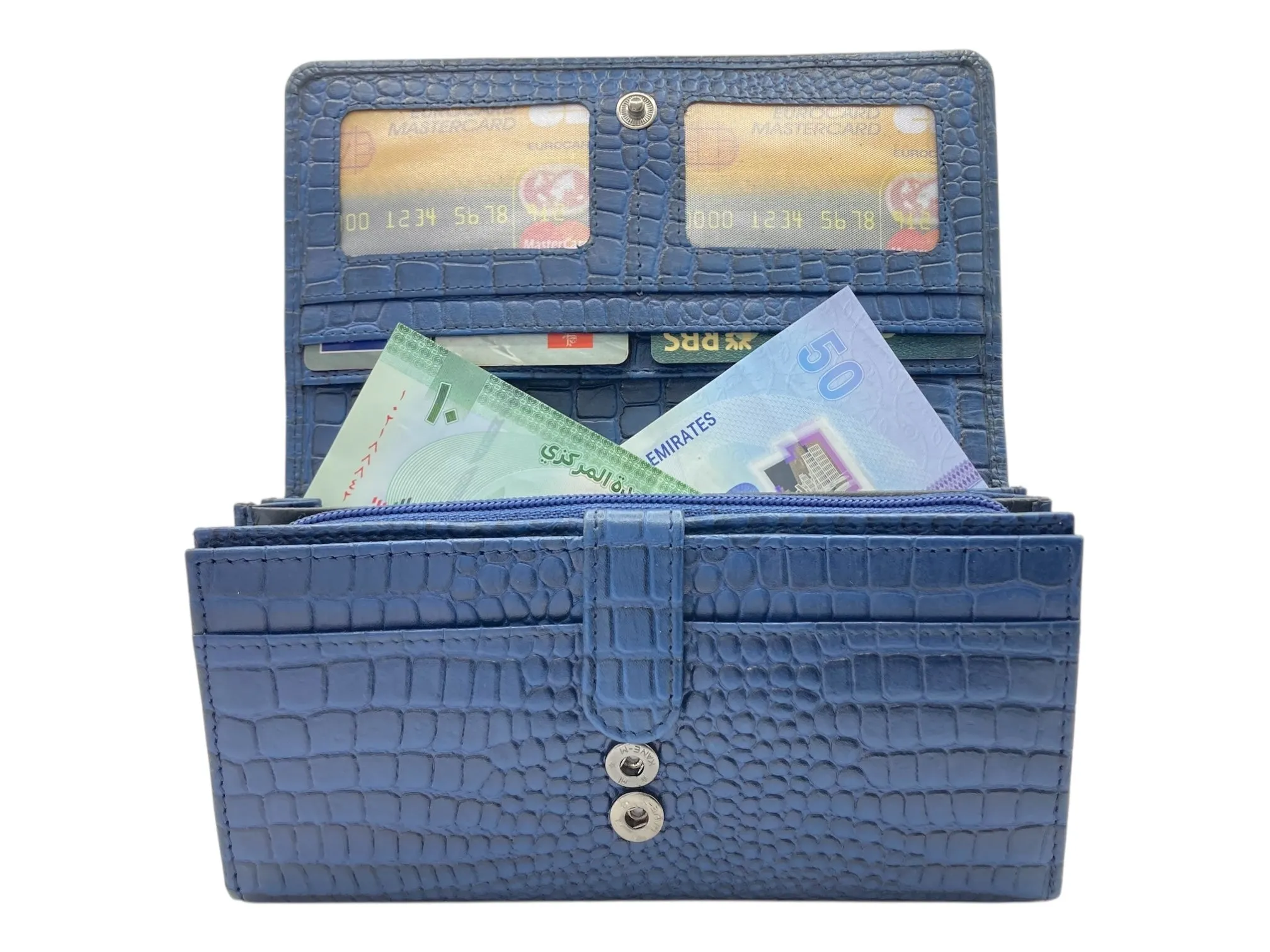Ladies Clutch, Full Grain  multipurpose Leather wallet  # 1252B