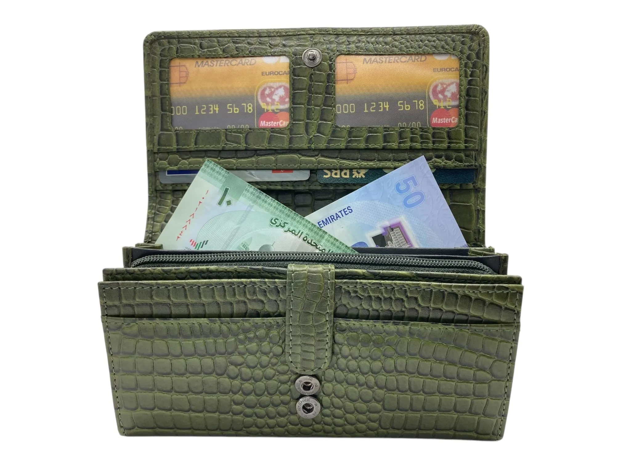 Ladies Clutch, Full Grain  multipurpose Leather wallet  # 1252B