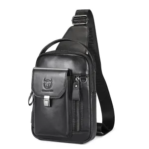 Large Retro Cowhide Crossbody Bag With Usb Port