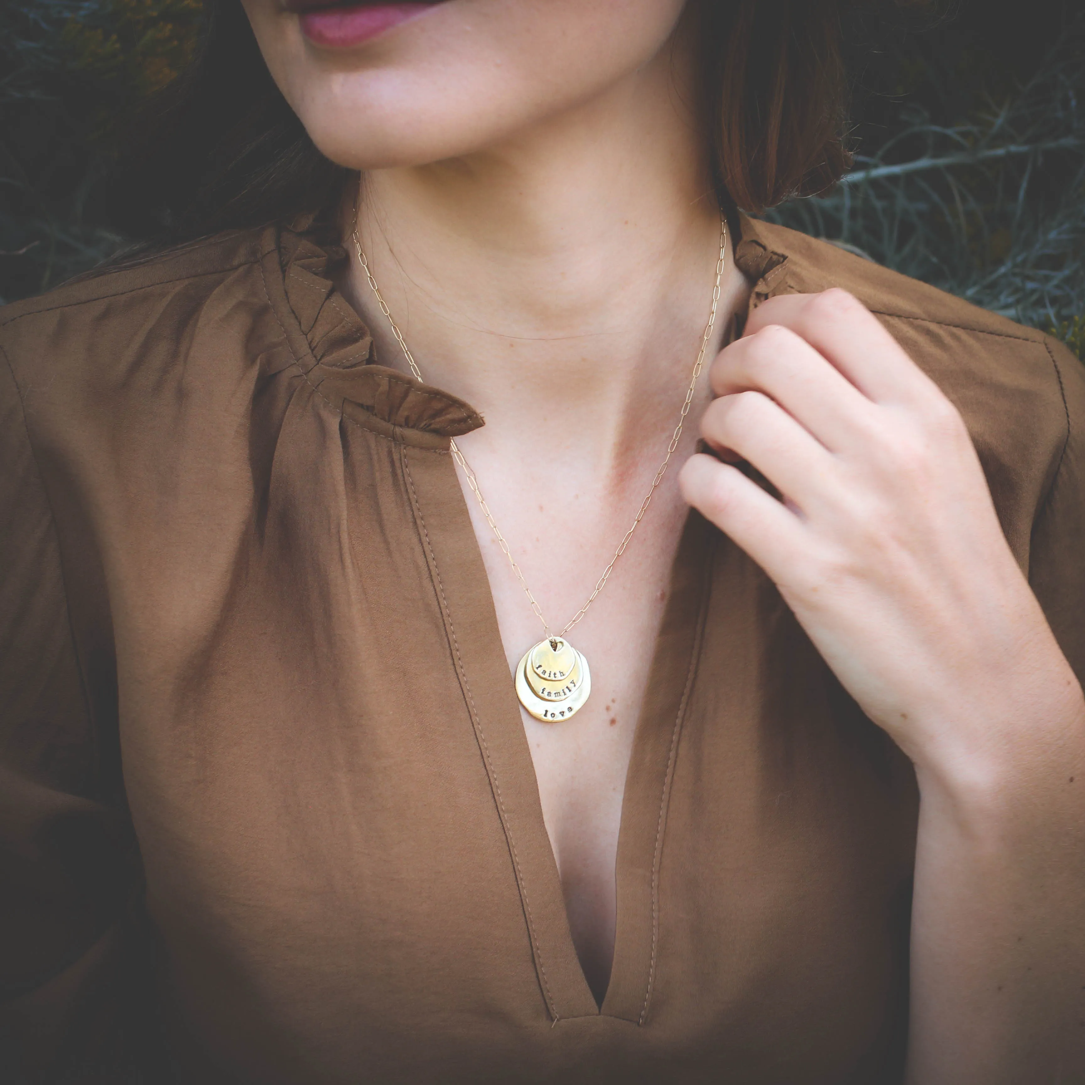 Layers Of Love Personalized Gold And Bronze Necklace