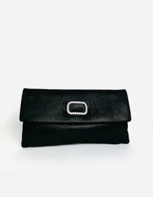 Le Babe - Bomilly Black Diamonte Clutch*