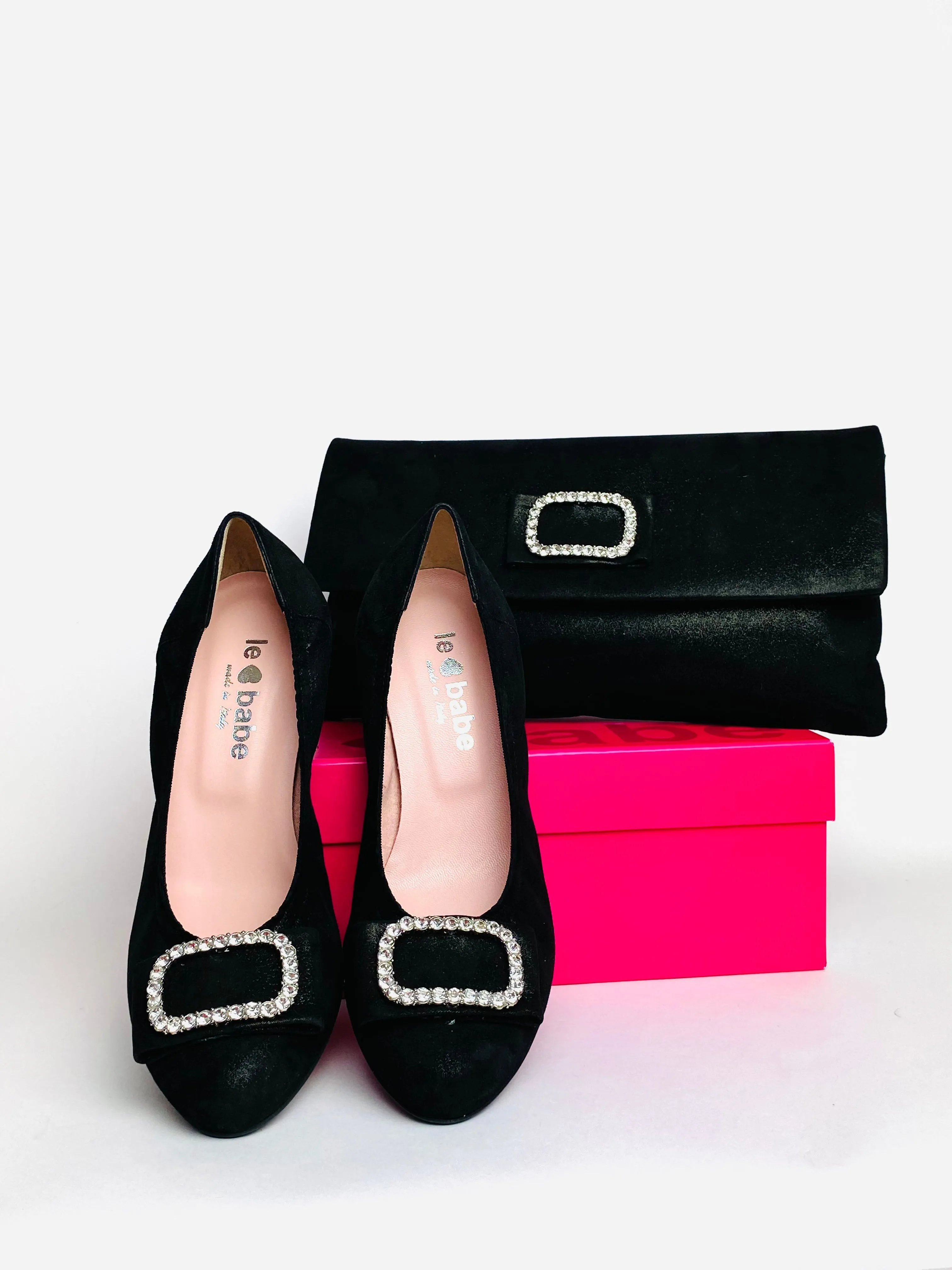 Le Babe - Bomilly Black Diamonte Clutch*