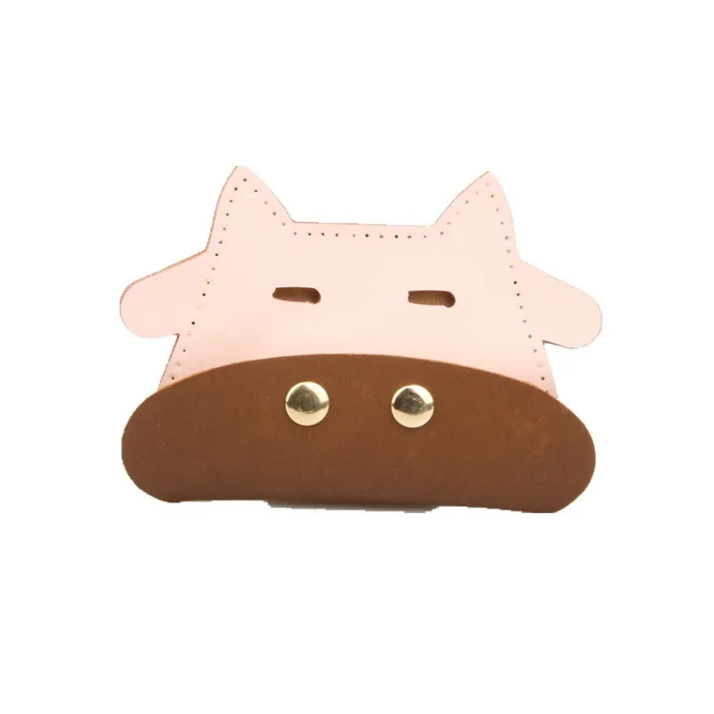 Leather Card Holder Kit DIY Leather Cow Coin Wallets Kit DIY Eco Leather Projects DIY Leather Kit