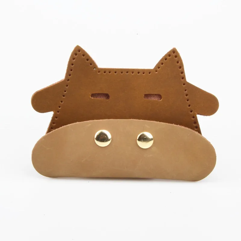 Leather Card Holder Kit DIY Leather Cow Coin Wallets Kit DIY Eco Leather Projects DIY Leather Kit