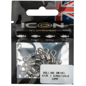 Leeda ICON ROLLING SWIVEL S1 57KG/126LB 12PK