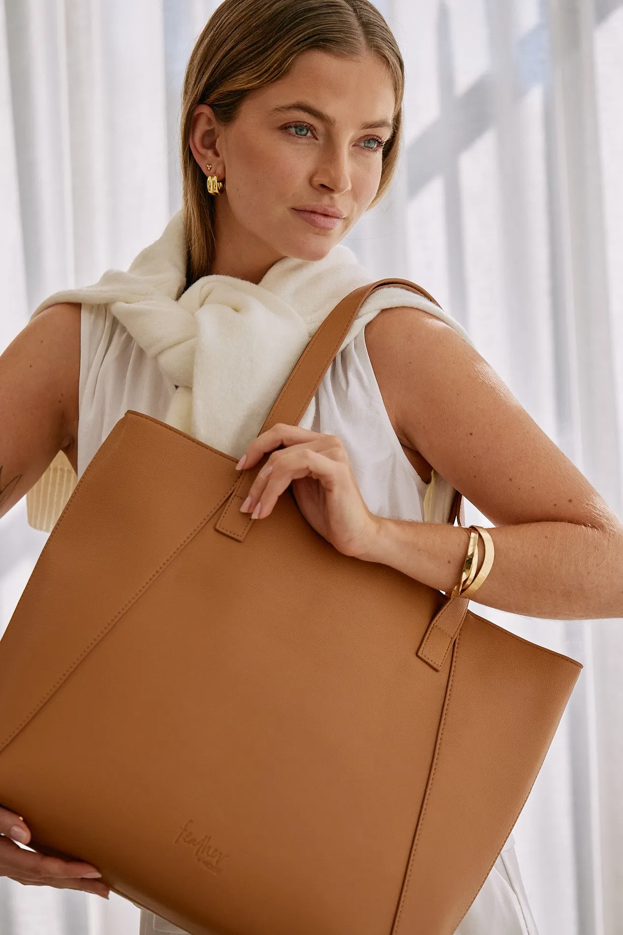 Lenny Everyday Tote Bag - Light Tan