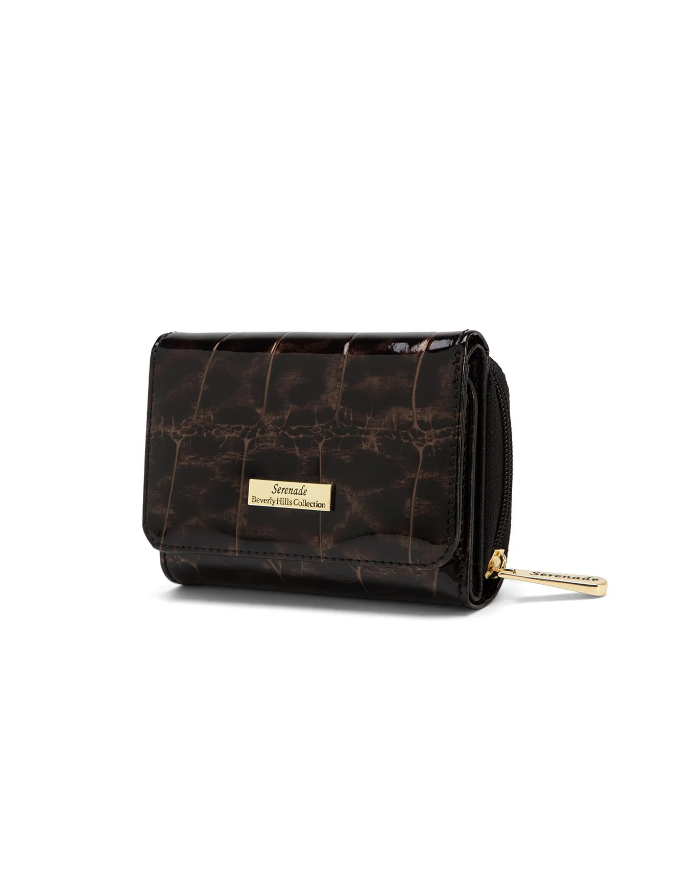 LEOPARD SMALL LEATHER RFID WALLET- WH703