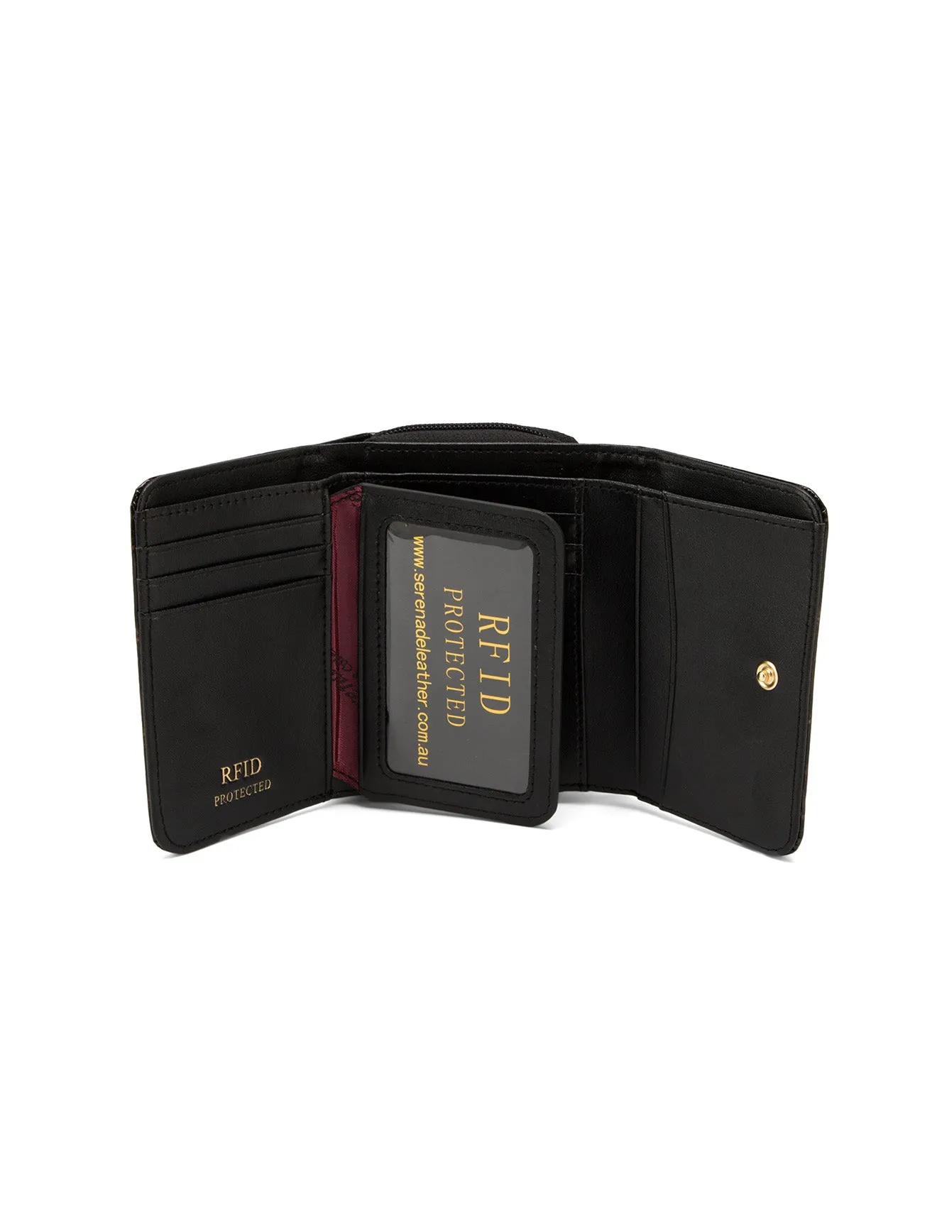 LEOPARD SMALL LEATHER RFID WALLET- WH703