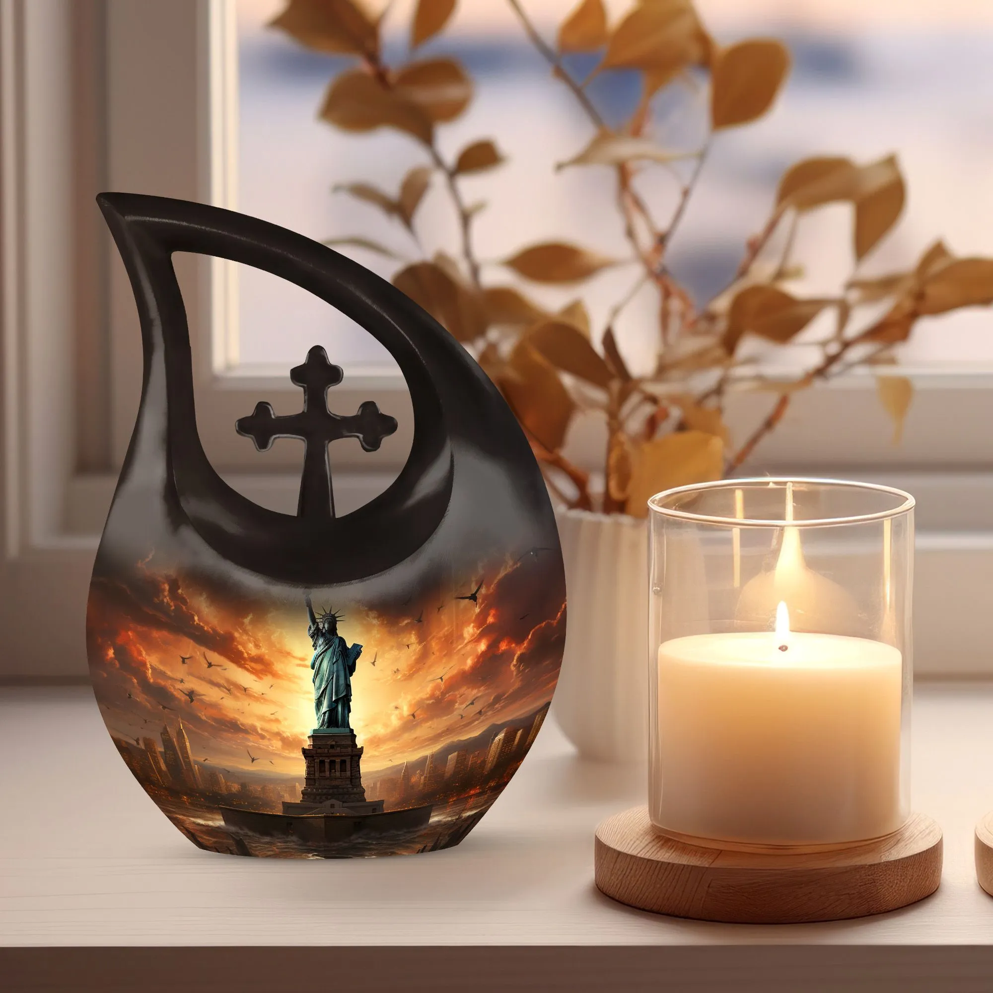 Liberty Urn : Personalized Statue of Liberty-Themed Memoriam Urn