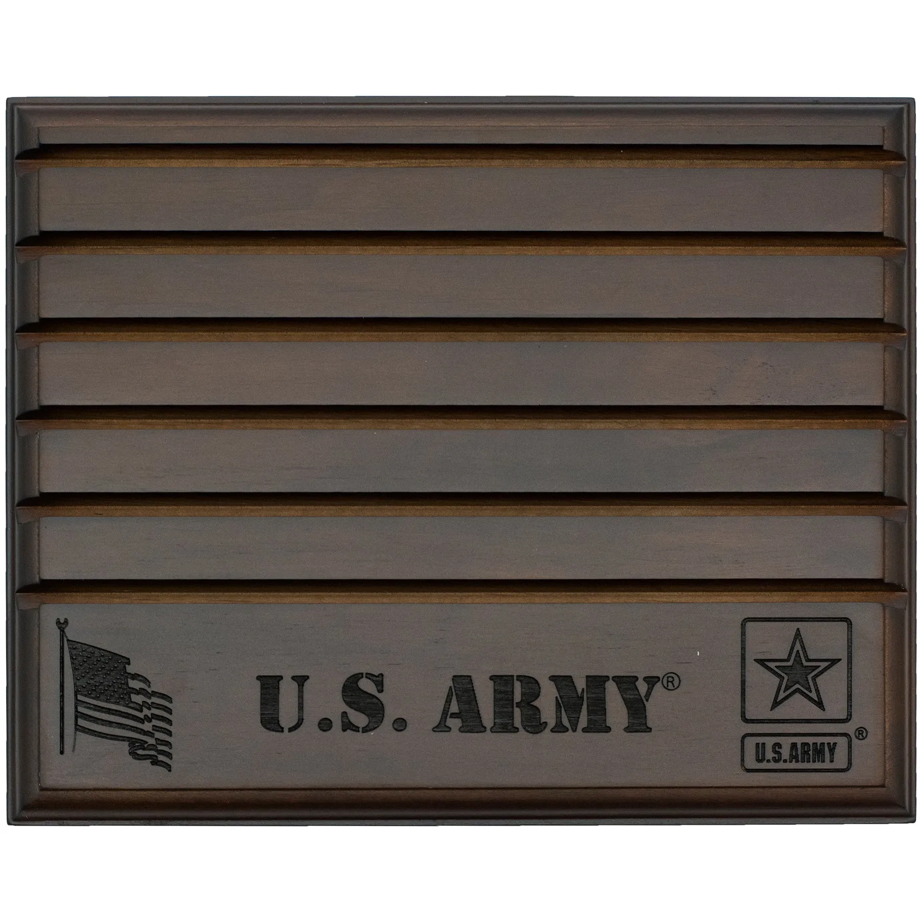 Licensed Military Wooden Coin Holder