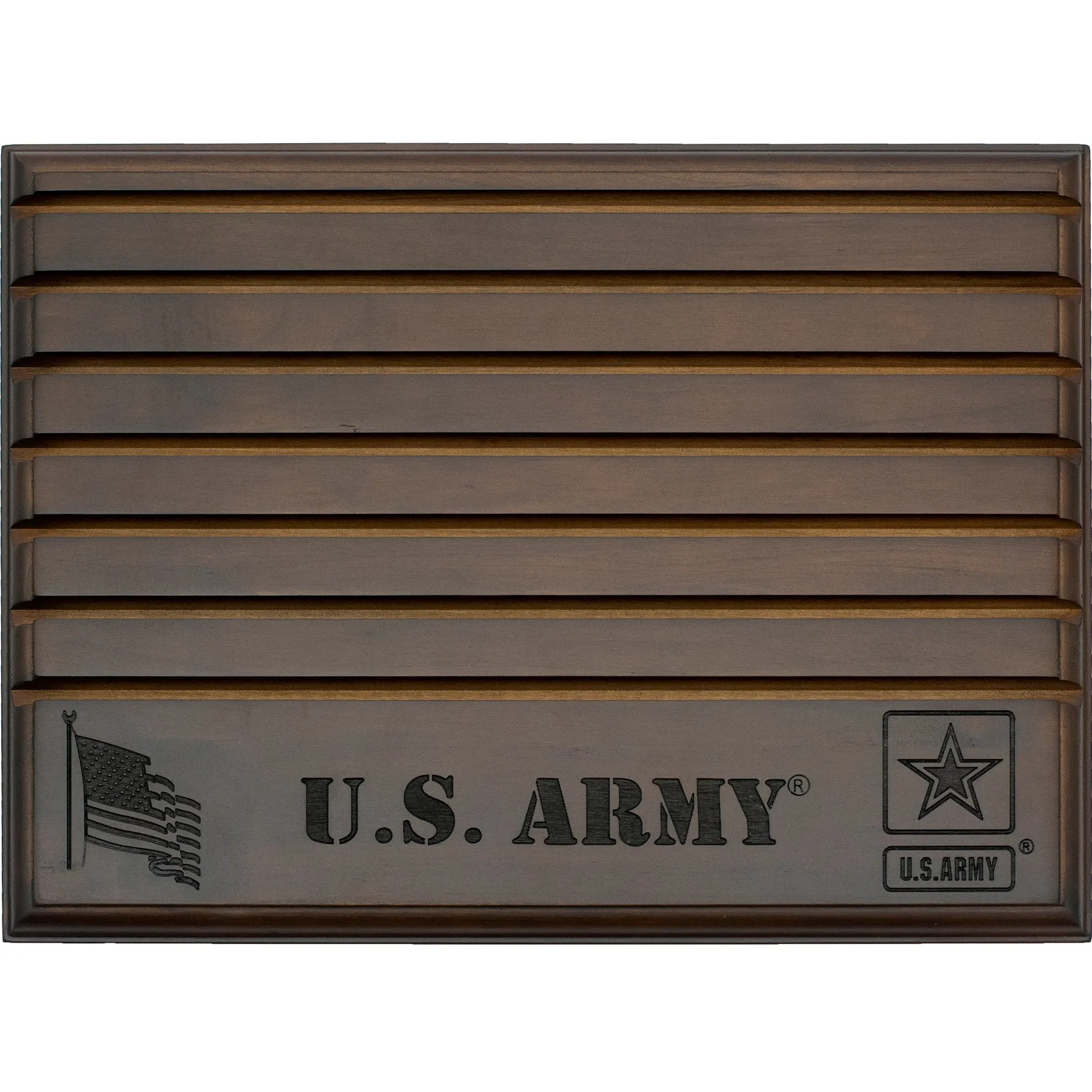 Licensed Military Wooden Coin Holder