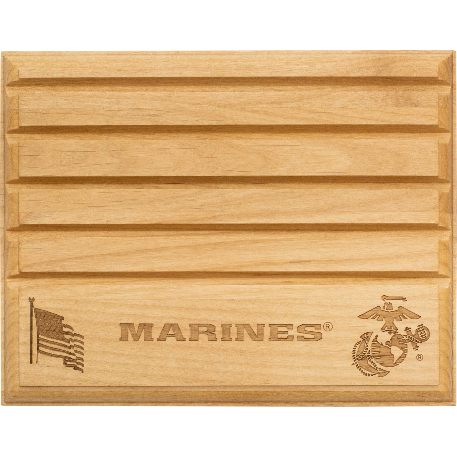 Licensed Military Wooden Coin Holder