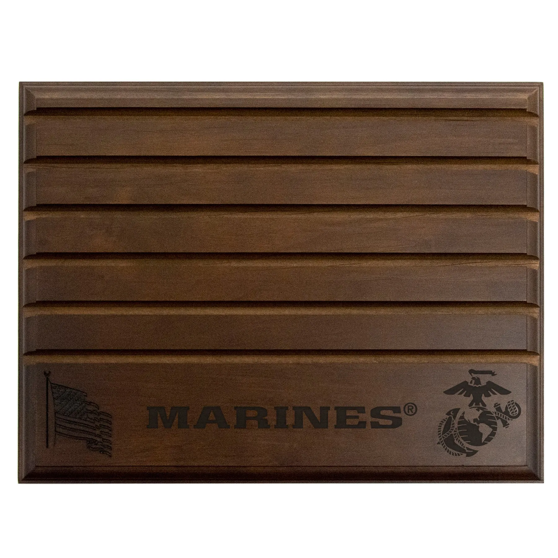 Licensed Military Wooden Coin Holder