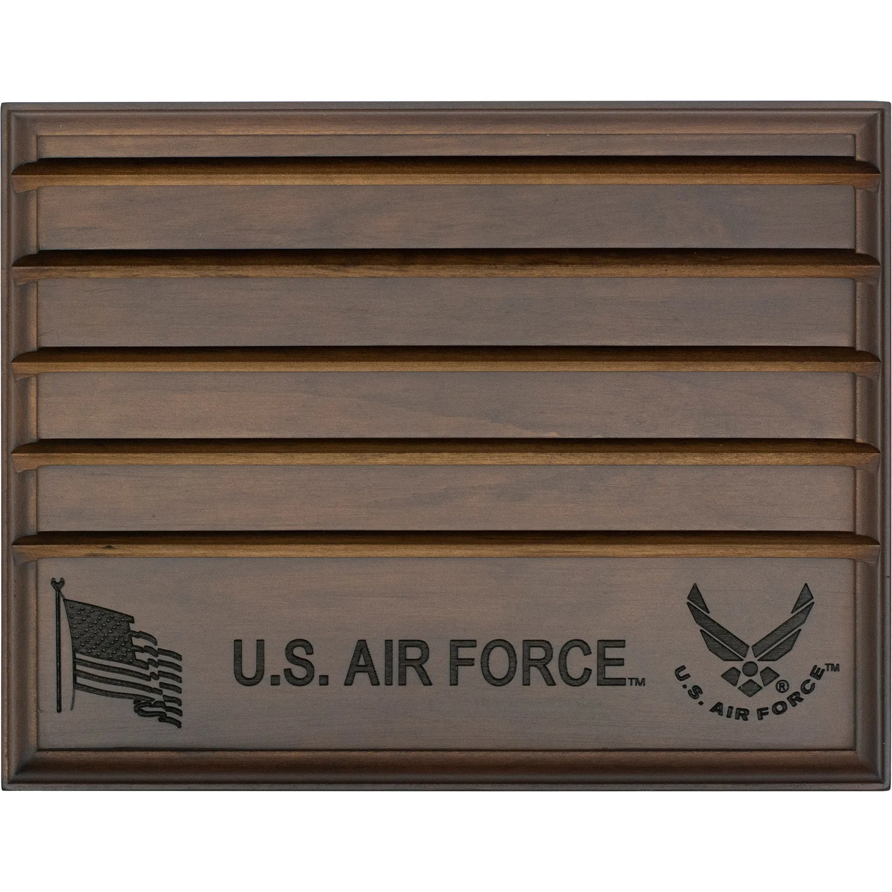 Licensed Military Wooden Coin Holder