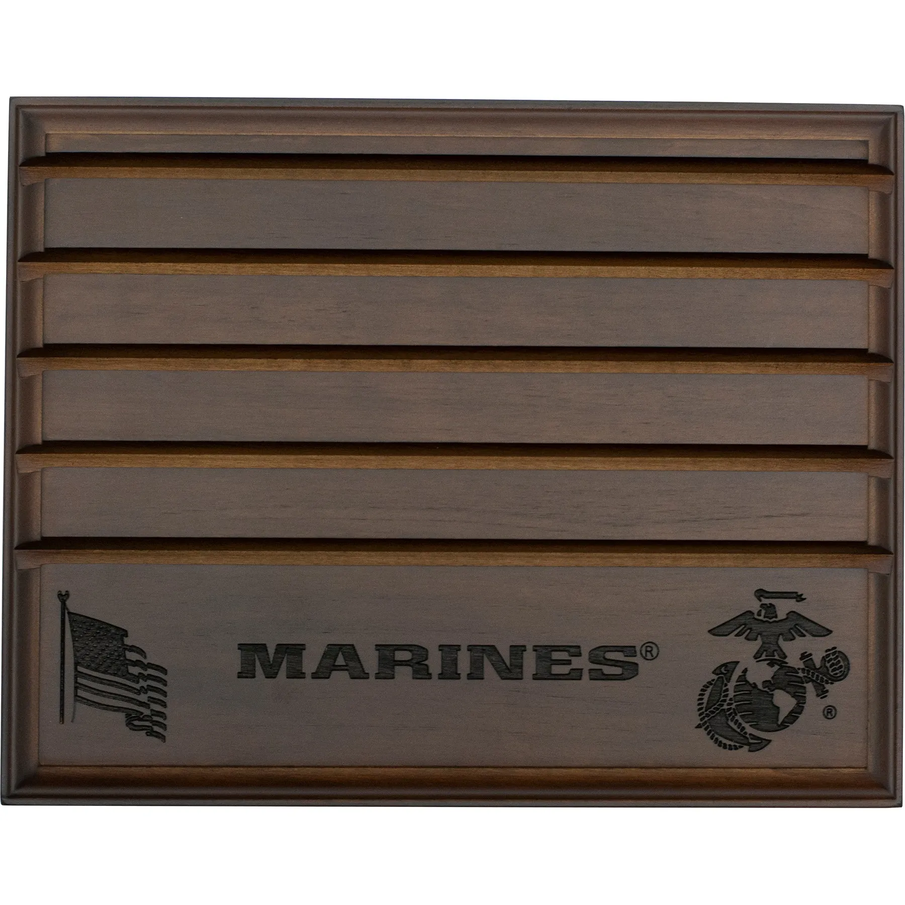 Licensed Military Wooden Coin Holder