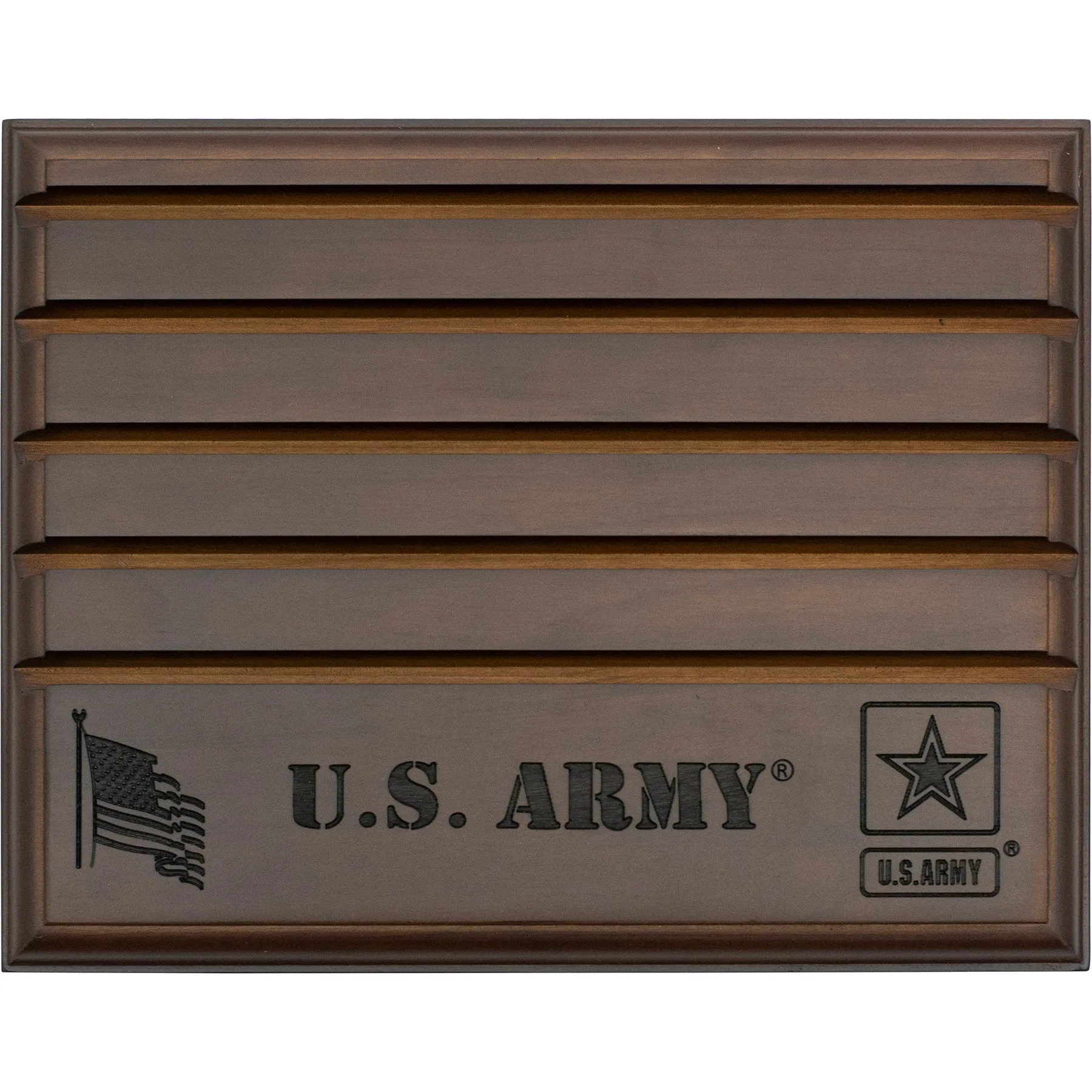 Licensed Military Wooden Coin Holder