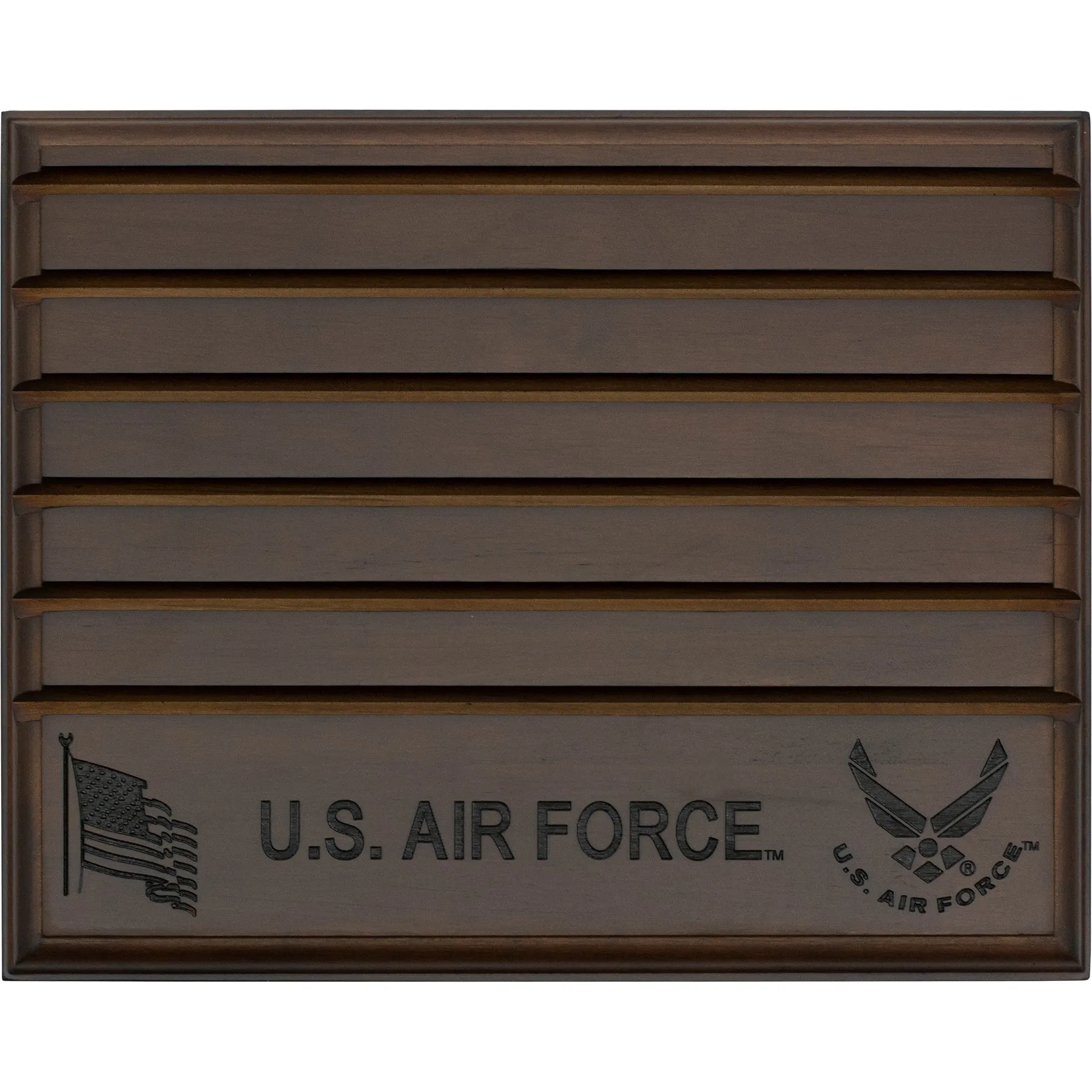 Licensed Military Wooden Coin Holder